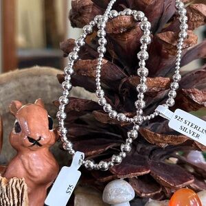 925 Sterling Stunning set of 2 half off retail Italian pearls bracelets